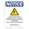 Signmission OSHA Notice, 7" Height, Do Not Work On This Sign With Symbol, 7" X 5", Portrait OS-NS-D-57-V-11418 - alternate 1